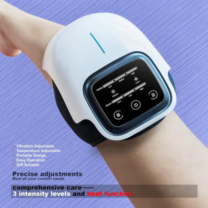 3-in-1 Cordless Knee Massager with Heat, Red Light and Massage